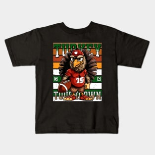 Turkey Touchdown, Football Thanksgiving Gift Kids T-Shirt